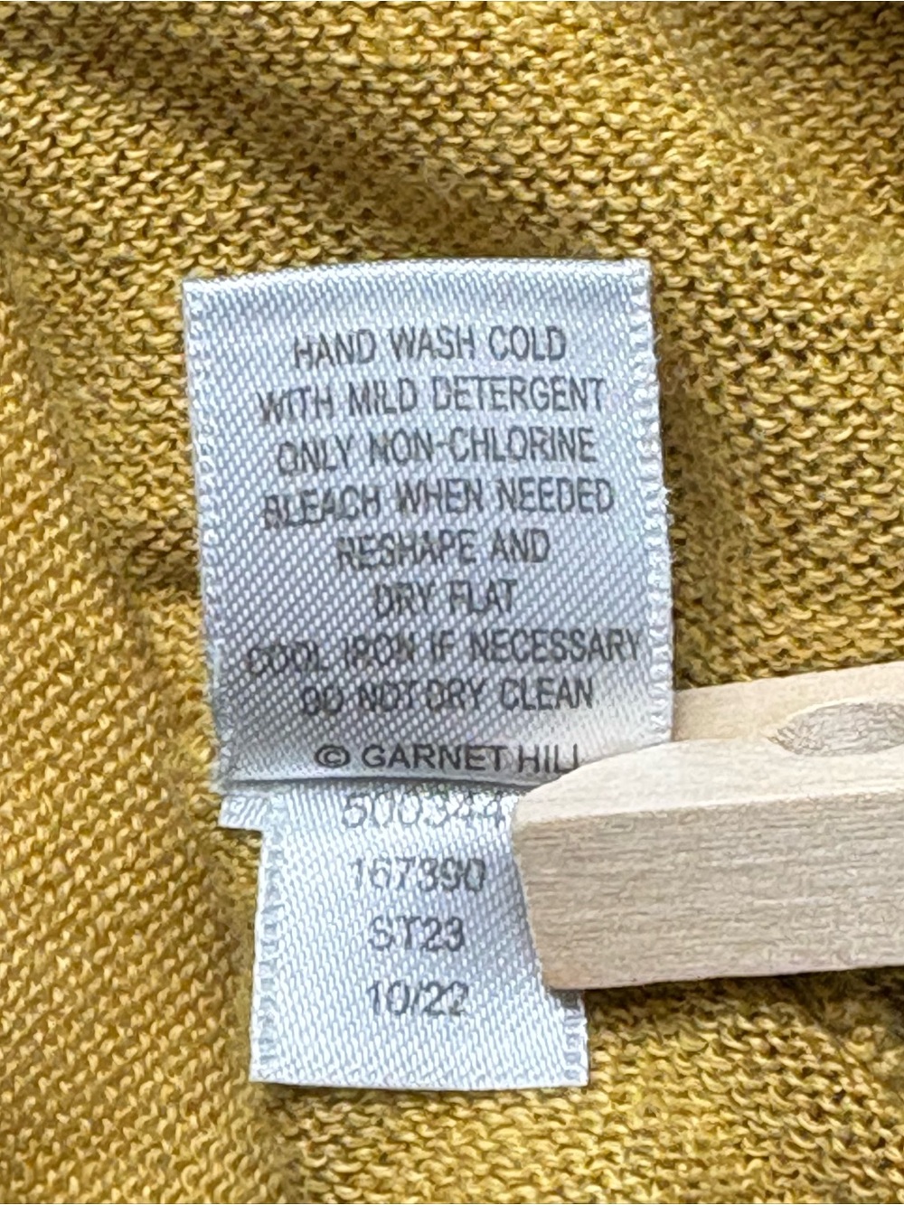 Garnet Hill Arden Oversized Linen Polo Sweater Golden Yellow 3/4 Sleeve L - Picture 8 of 8
